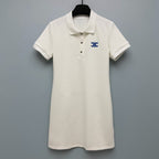 CL 26 Polo Dress White in Cotton 386640