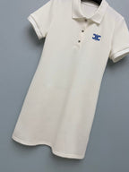 CL 26 Polo Dress White in Cotton 386640