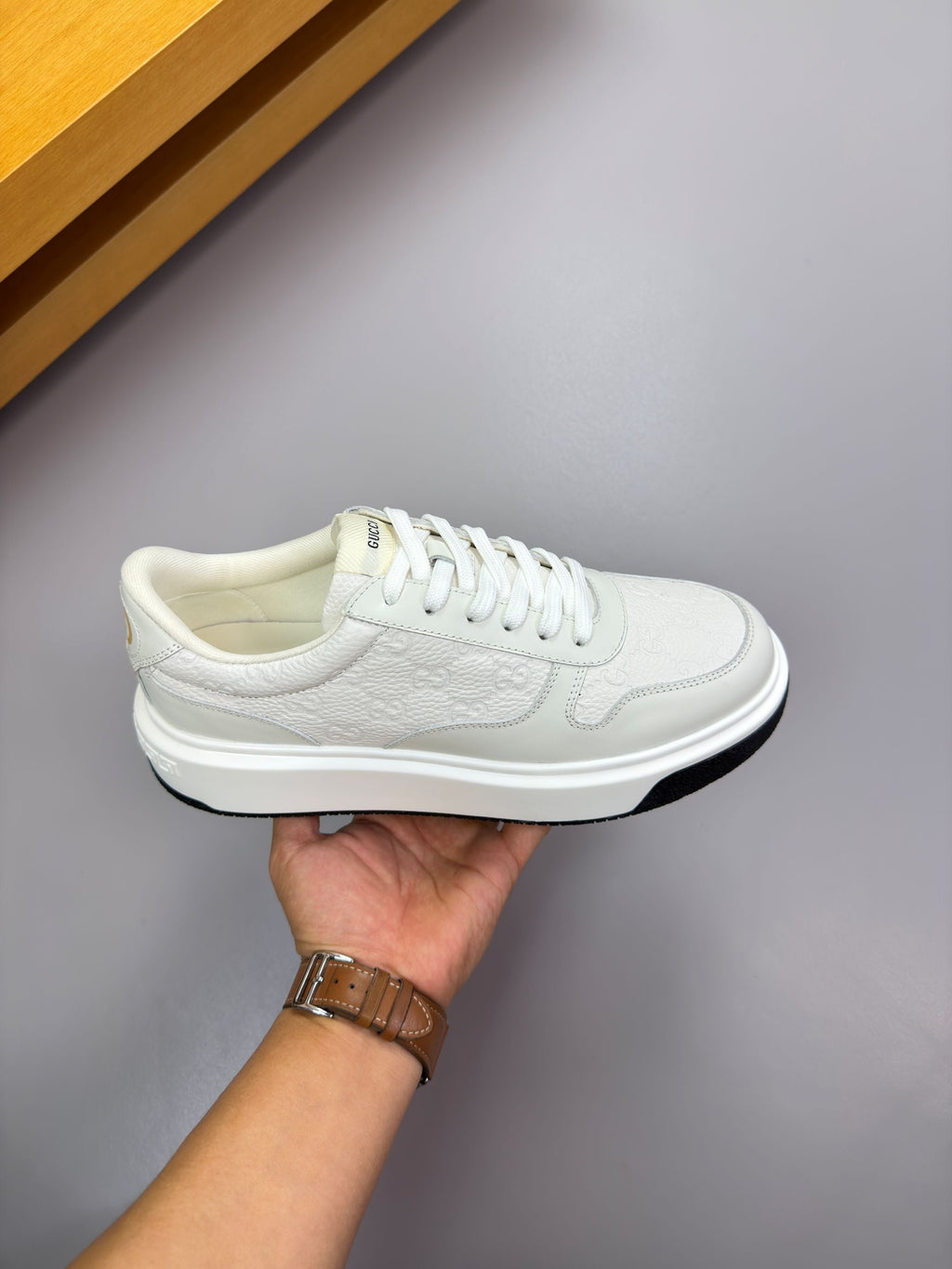 GG SNEAKER WHITE NAPPA LEATHER 194567