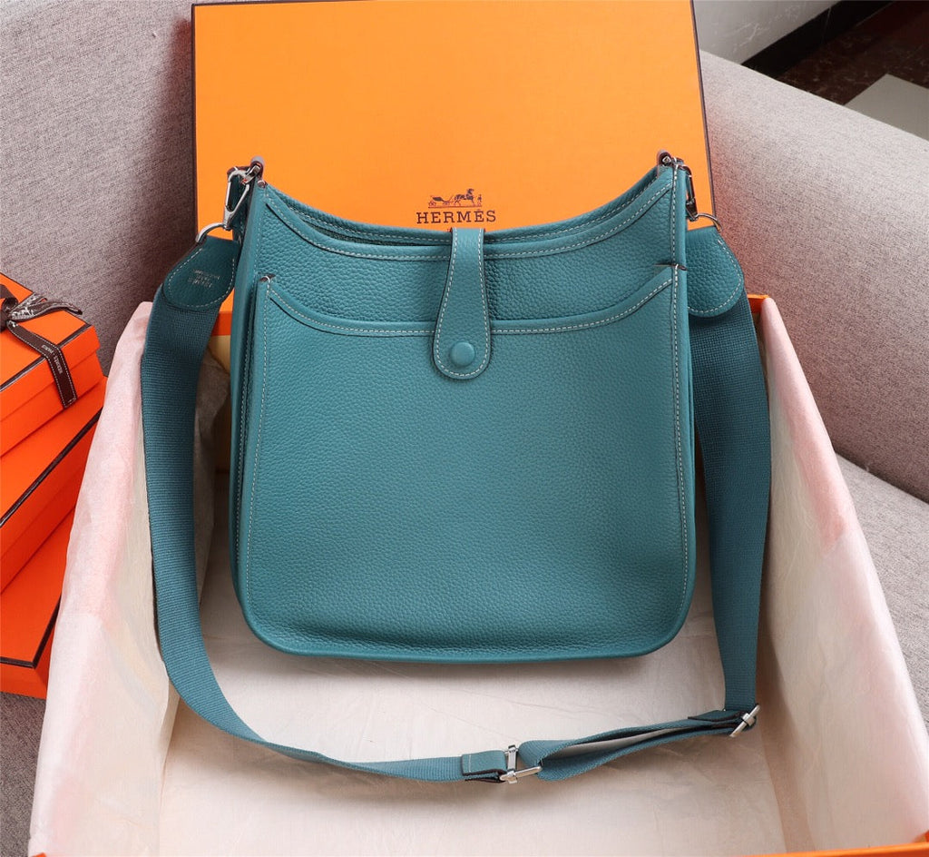 HM EVELYNE BAG 28 SAPPHIRE TOGO