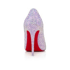 CL Kate Strass Degrade Pumps 100mm Lilac Smoke