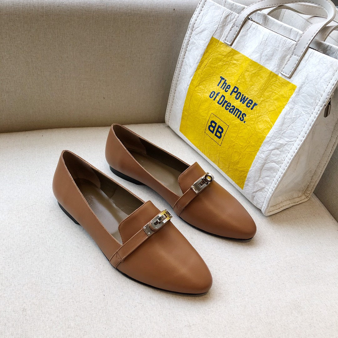 HM Pegase Ballerina Flats Brown Leather 546204