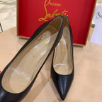cl kate 100mm pumps black red calfskin