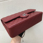 flap bag medium 25 wine caviar shw