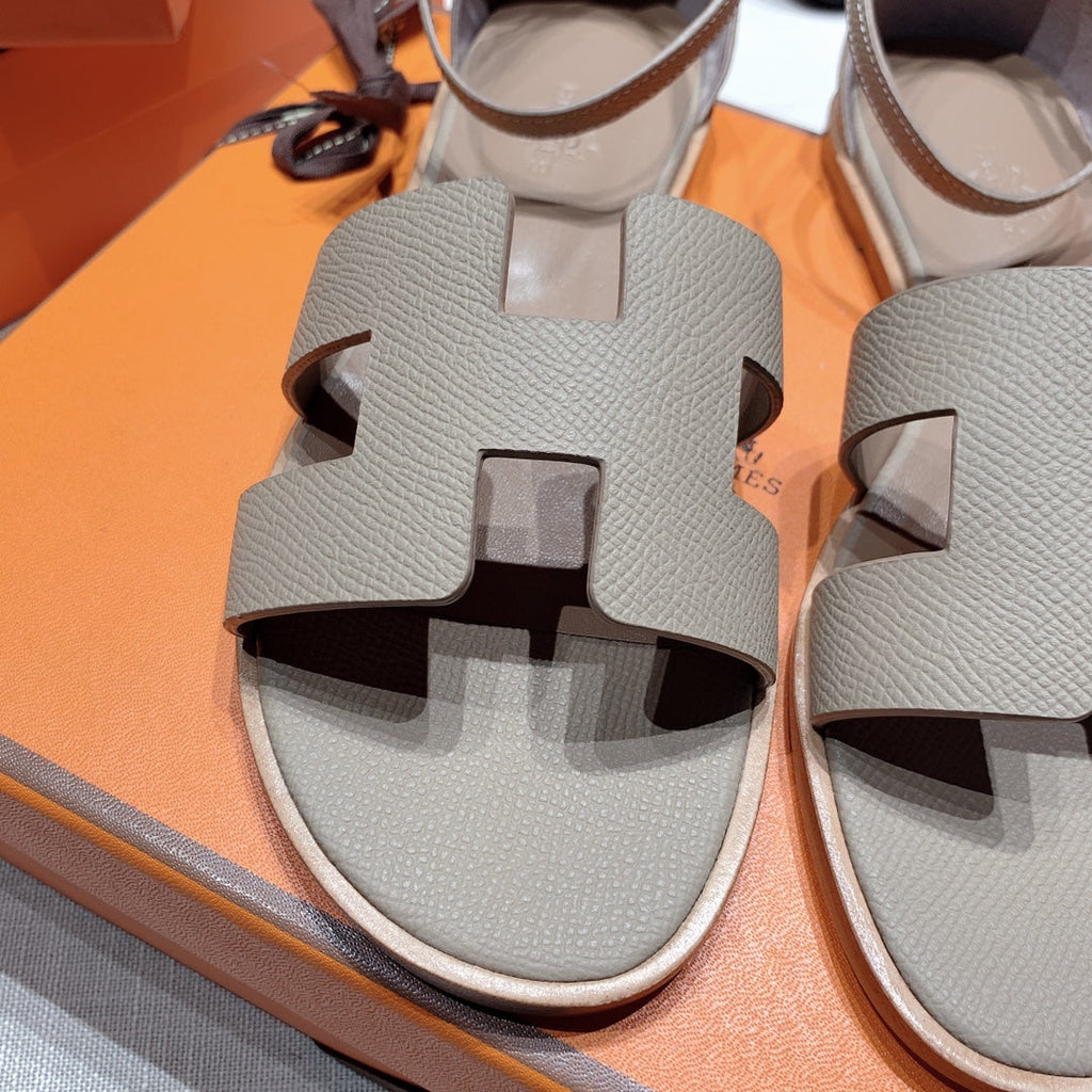 santorini sandal etain epsom leather
