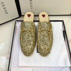 GG PrinceTown Gold Metalic Glitter Mule