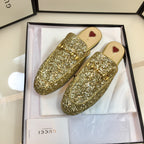 GG PrinceTown Gold Metalic Glitter Mule