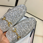 GG PrinceTown Silver Metalic Glitter Mule