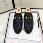 GG PrinceTown Black Glitter Mule