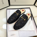 GG PrinceTown Black Glitter Mule
