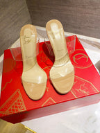 Christian Louboutin Just Nothing Sandals Beige Transparent Sheepskin