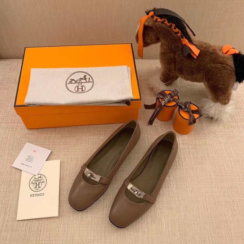 HM Liberty Ballet Flats Chocolate Sheepskin 679995