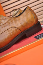 HM Men's Dress Shoe Brown Sheepskin