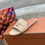 LP SUMMER CHARMS SANDALS LIGHT GRAY AND PINK SUEDE