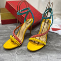 CL Spiked Sandals Multicolor Sheepskin Alloy Steel 346022