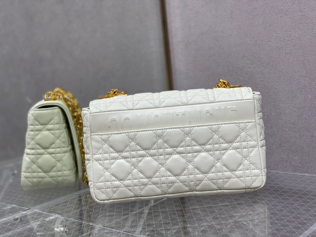 medium caro 25.5 white calfskin