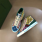 GG Men's High-Top Sneaker Mullticolor Canvas 574751