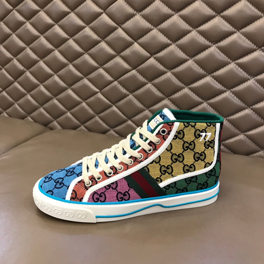 GG Men's High-Top Sneaker Mullticolor Canvas 574751