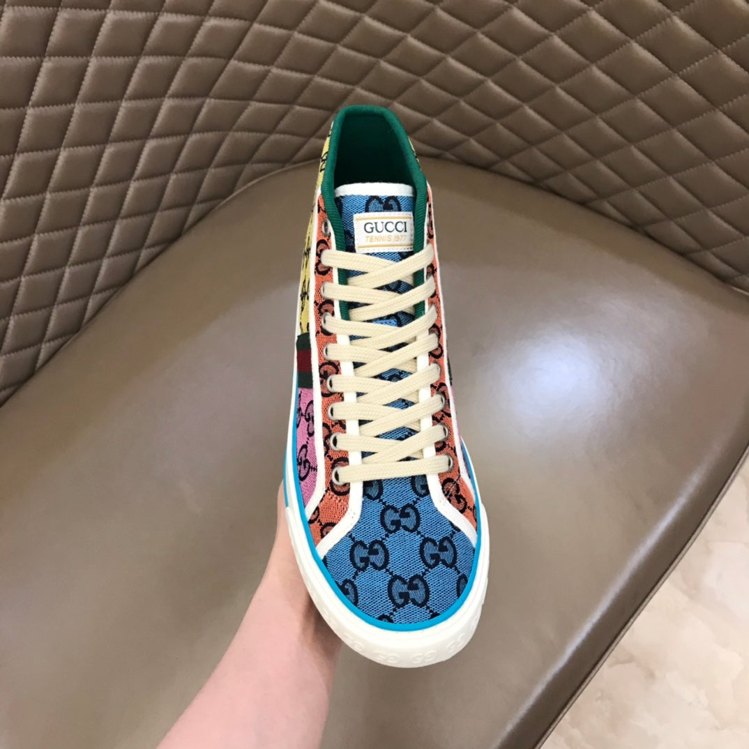 GG Men's High-Top Sneaker Mullticolor Canvas 574751