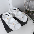 CC 25S Dad Sandal White Tweed Calfskin