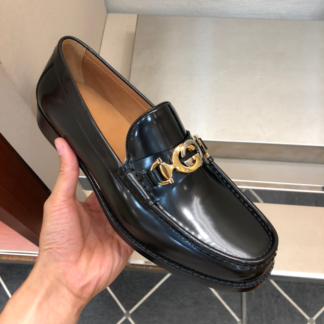 GG Men's Loafer Black Patent Leather 525079