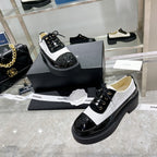 CC Sneaker 45mm Black White Wrinkled Lambskin And Cowhide