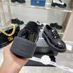 CC Sneaker 45mm Black Wrinkled Lambskin And Cowhide