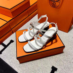 MID - SANDAL WHITE CALFSKIN