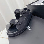CC Dad Sandal Black Mesh Leather 742948