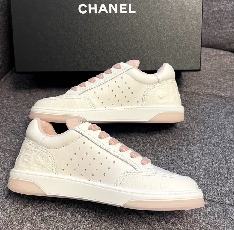 CC 22A Sneaker Pink White Calfskin & Rubber 413921