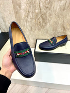 GG Men's Loafer Blue Water-Dyed Cowhide 522526