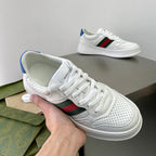 GG Men's ACE Sneaker White Calfskin 536967