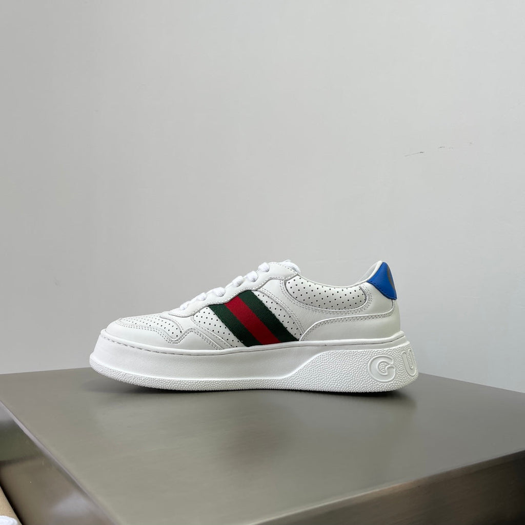 GG Men's ACE Sneaker White Calfskin 536967