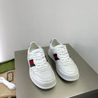 GG Men's ACE Sneaker White Calfskin 536967