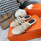 STRAW SOLE SLIPPERS METALLIC GOLD LAMBSKIN