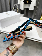 CD 25 J'Adior Slingback Flat Fabric 237871