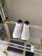 CC Sneaker In White Mesh Fabric 145612