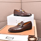 GG Men's Interlocking GG Loafer Brown Cowhide 498781
