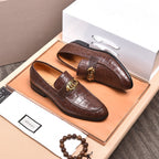 GG Men's Interlocking GG Loafer Brown Cowhide 498781