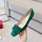 RV Trumpet Pumps 4.5cm Teal Green Suede 607866