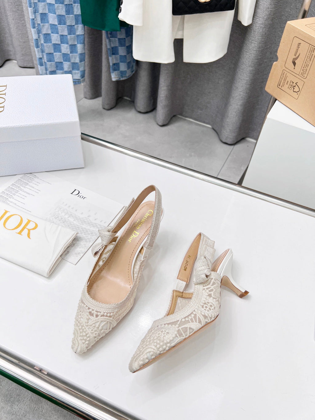 CD 25 J'Adior Slingback Pump Mesh Fabric 237974