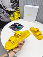 cd dioract dad sandal mule yellow lambskin