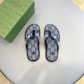 GG x Adidas Men's Thong Sandals Grey Canvas 558901