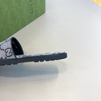 GG x Adidas Men's Slide Grey Canvas 558902