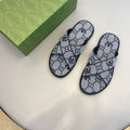 GG x Adidas Men's Sandals Slide Grey Canvas 558900