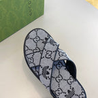 GG x Adidas Men's Sandals Slide Grey Canvas 558900