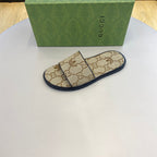 GG x Adidas Men's Sandals Slide Brown Canvas 558907