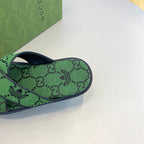 GG x Adidas Men's Sandals Slide Green Canvas 558905