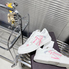 Valenti Low Top VL7N White Mix Light Pink Calfskin And Canvas 993733
