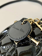 micro lady 12 black patent caslfskin